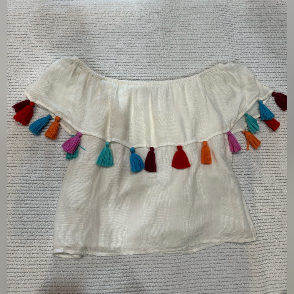 Anthropologie Chloe Oliver Off the Shoulder Top Boho, Sz XS